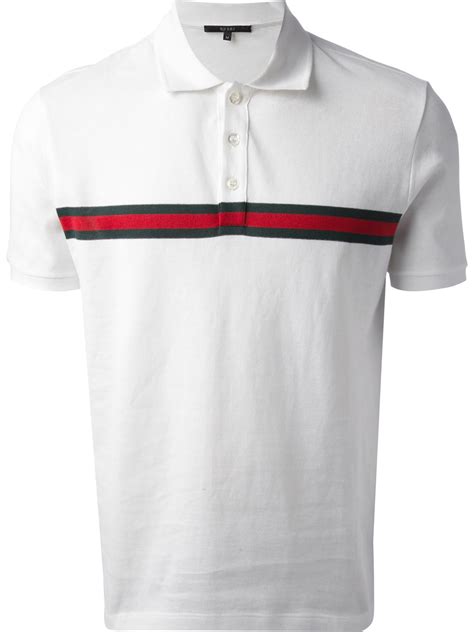 gucci all white poli|Gucci black and white polo shirts.